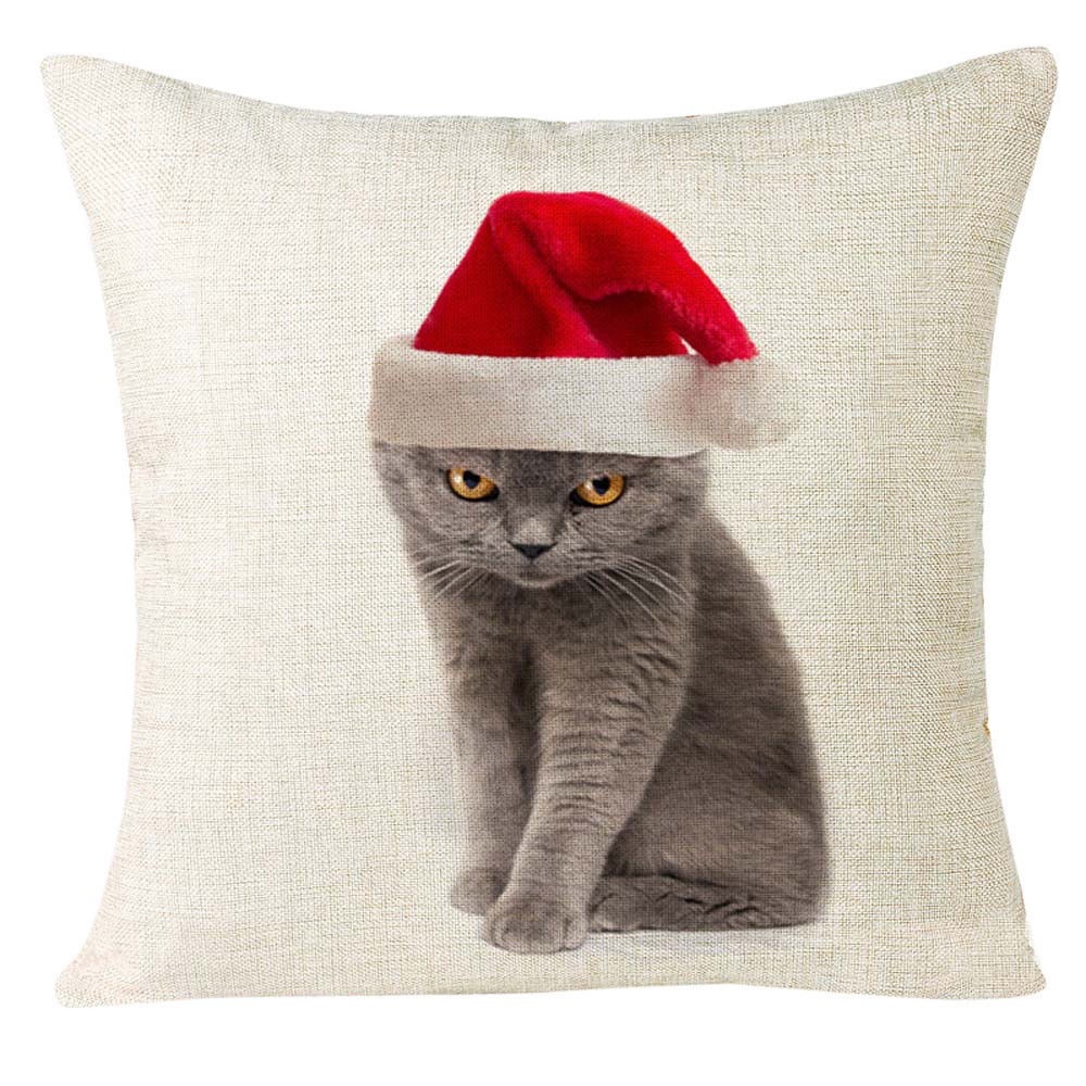 New Christmas Cat Decorative Throw Pillow